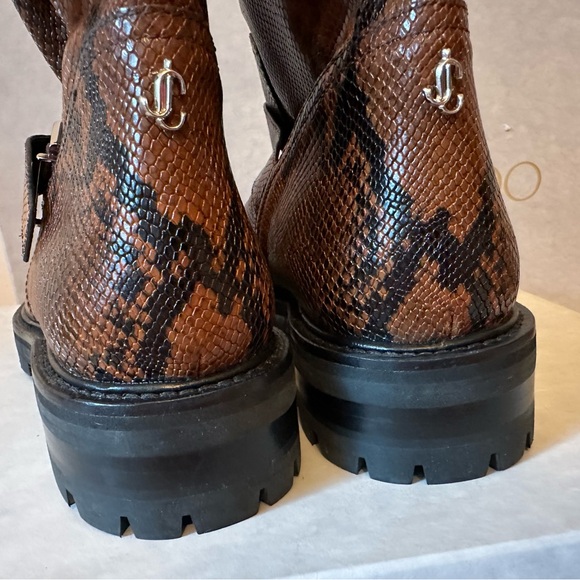 Jimmy choo snake-effect leather ankle boots (NEW) - Picture 10 of 15